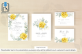 1037 Set of Yellow Florals Frame Wedding Card