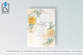 1140 Foliage Frame Wedding Invitation Card