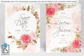 11 Floral Frame Wedding Invitation Set