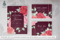 308 Watercolor Floral Frame Wedding Card Set