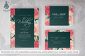329 Watercolor Floral Frame Wedding Card Set