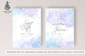 728 Simple Watercolor Floral Wedding Card Set