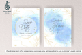 729 Simple Watercolor Floral Wedding Card Set