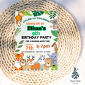 Wild Safari Invitation – Personalized Jungle Animals Design