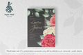 278 Elegant Floral Frame Wedding Invitation