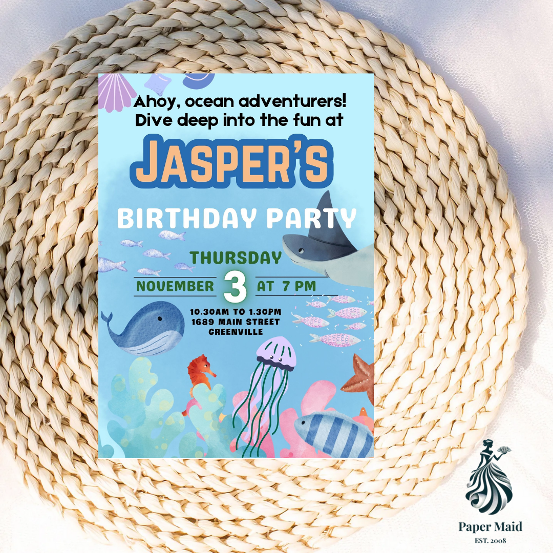 Under the Sea Birthday Invitation