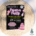 Pyjama Party Invitation – Sleepover Birthday Design
