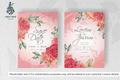 427 Elegant Watercolor Floral Wedding Card Set