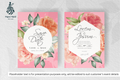 424 Elegant Watercolor Floral Wedding Card Set