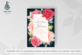 444 Simple Watercolor Floral Wedding Card