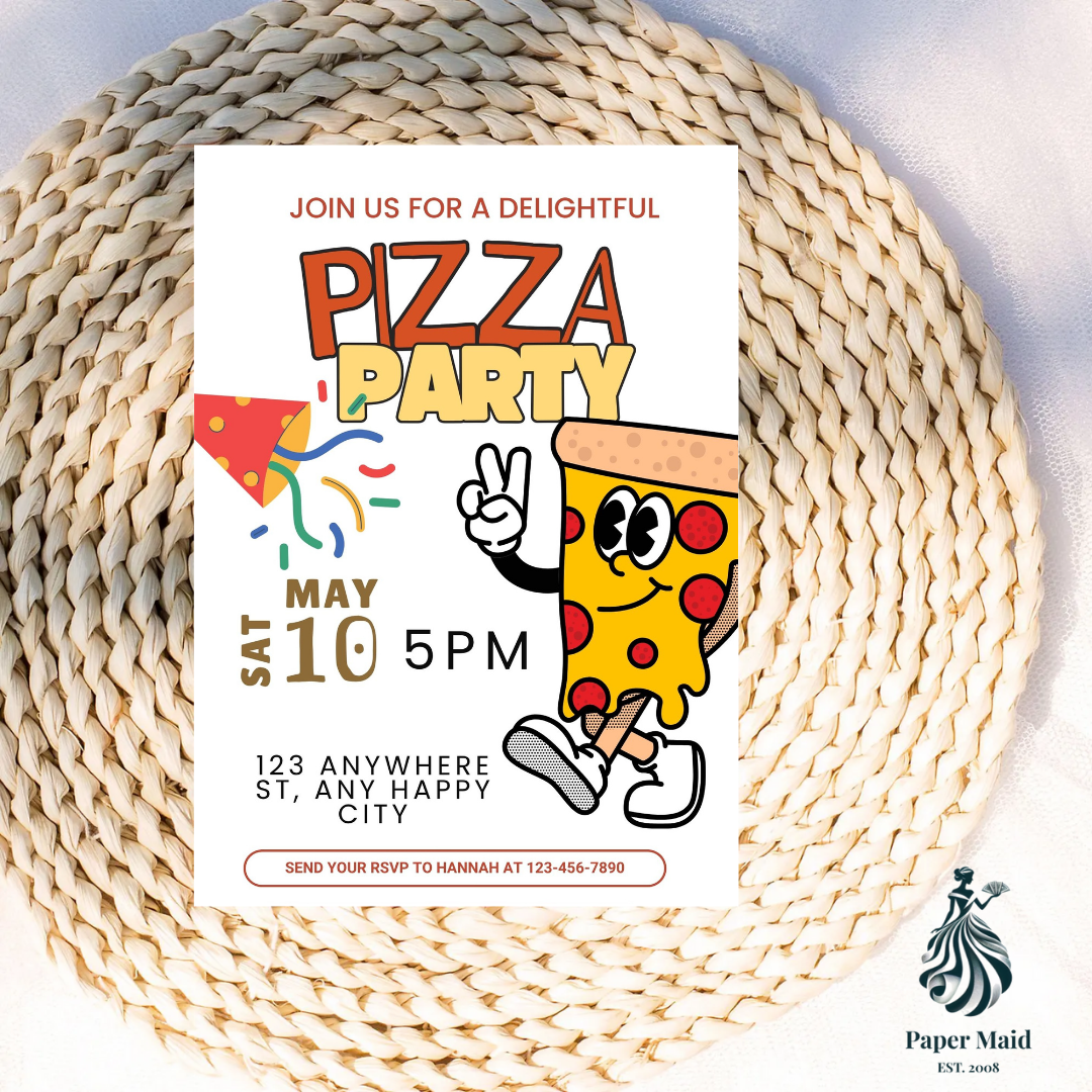 Pizza Party Invitation – Slice of Fun Birthday Design