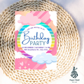 Bright Rainbow Invitation – Colourful Kids Birthday Printable