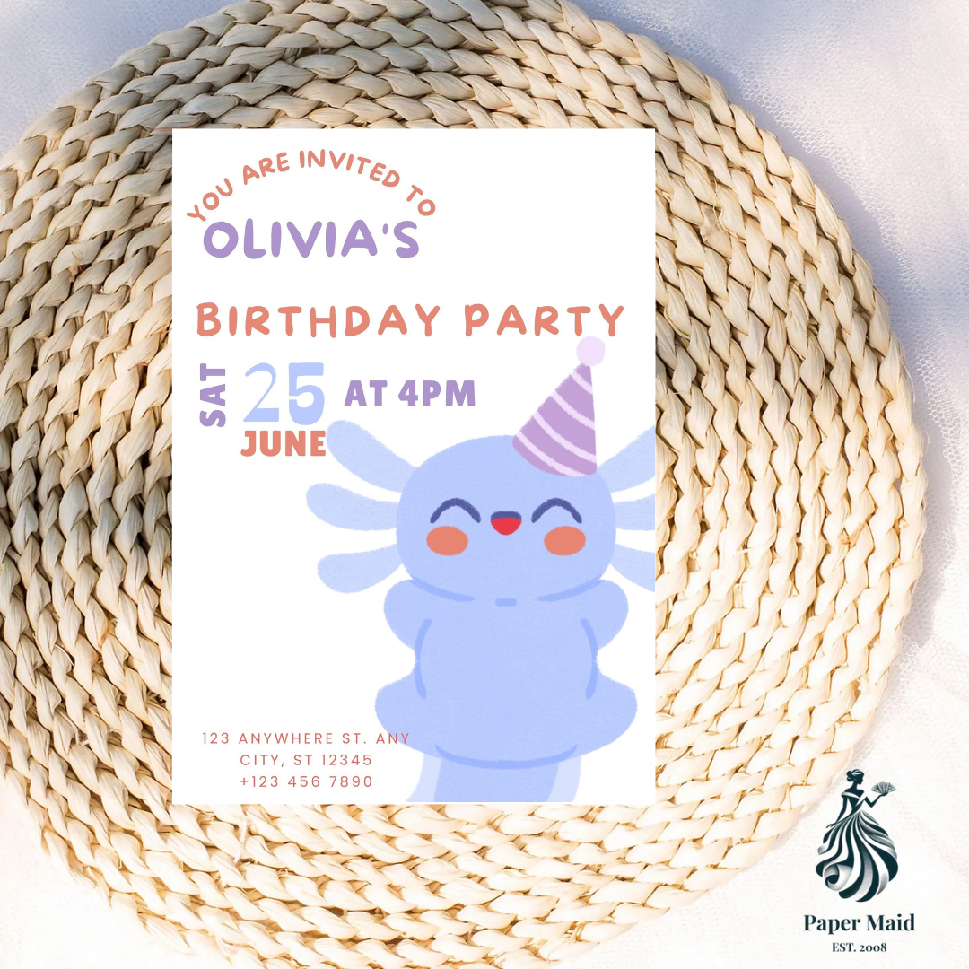 Fun Cartoon Birthday Invitation – Colourful Kids Party Design