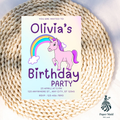 Unicorn and Rainbow Birthday Invitation – Magical Party Design