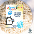Penguin Invitation – Colourful Kids Birthday Celebration