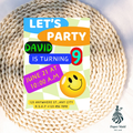 Emoji Birthday Invitation – Colourful Smiley Party Design