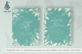 86 Foliage Frame Wedding Invitation Set