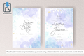 728 Simple Watercolor Floral Wedding Card Set