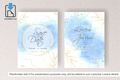 729 Simple Watercolor Floral Wedding Card Set