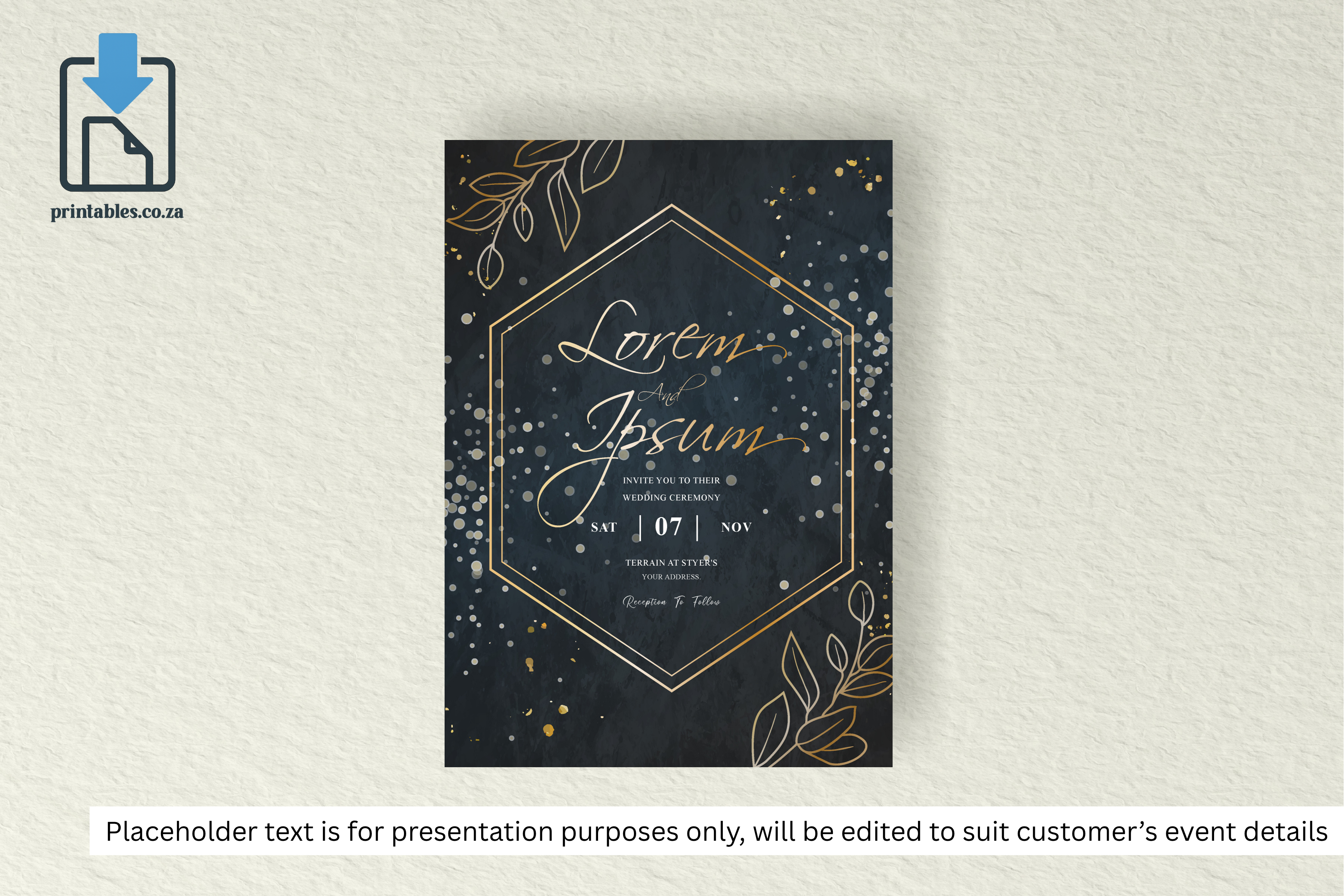 748 Simple Wedding Card