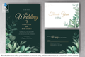 760 Foliage Frame Wedding Invitation Set