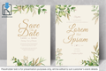763 Foliage Frame Wedding Invitation Set