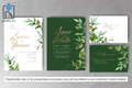 764 Foliage Frame Wedding Invitation Set