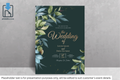 771 Foliage Frame Wedding Invitation Set