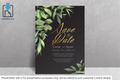 773 Foliage Frame Wedding Invitation Set