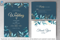 793 Foliage Frame Wedding Invitation Set
