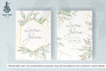 127 Foliage Frame Wedding Invitation Set