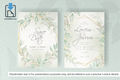 84 Foliage Frame Wedding Invitation Set
