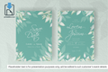 86 Foliage Frame Wedding Invitation Set