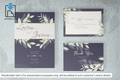 90 Foliage Frame Wedding Invitation Set