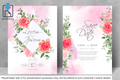 95 Elegant Floral Frame Wedding Invitation Set