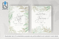 95 Foliage Frame Wedding Invitation Set