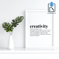 Creativity Definition Wall Art, Quote Decor, Printable Wall Art Gift for Home, PRINTABLE Wall Art, Digital Download