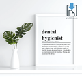 Dental Hygienist Definition Wall Art, Quote Decor, Printable Wall Art Gift for Home, PRINTABLE Wall Art, Digital Download