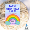 Rainbow Celebration Invitation – Fun Party Design for Kids